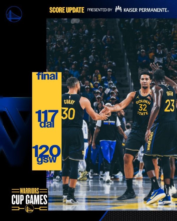 开云体育下载 库里39分汤神对阵老东家22分 勇士险胜独行侠